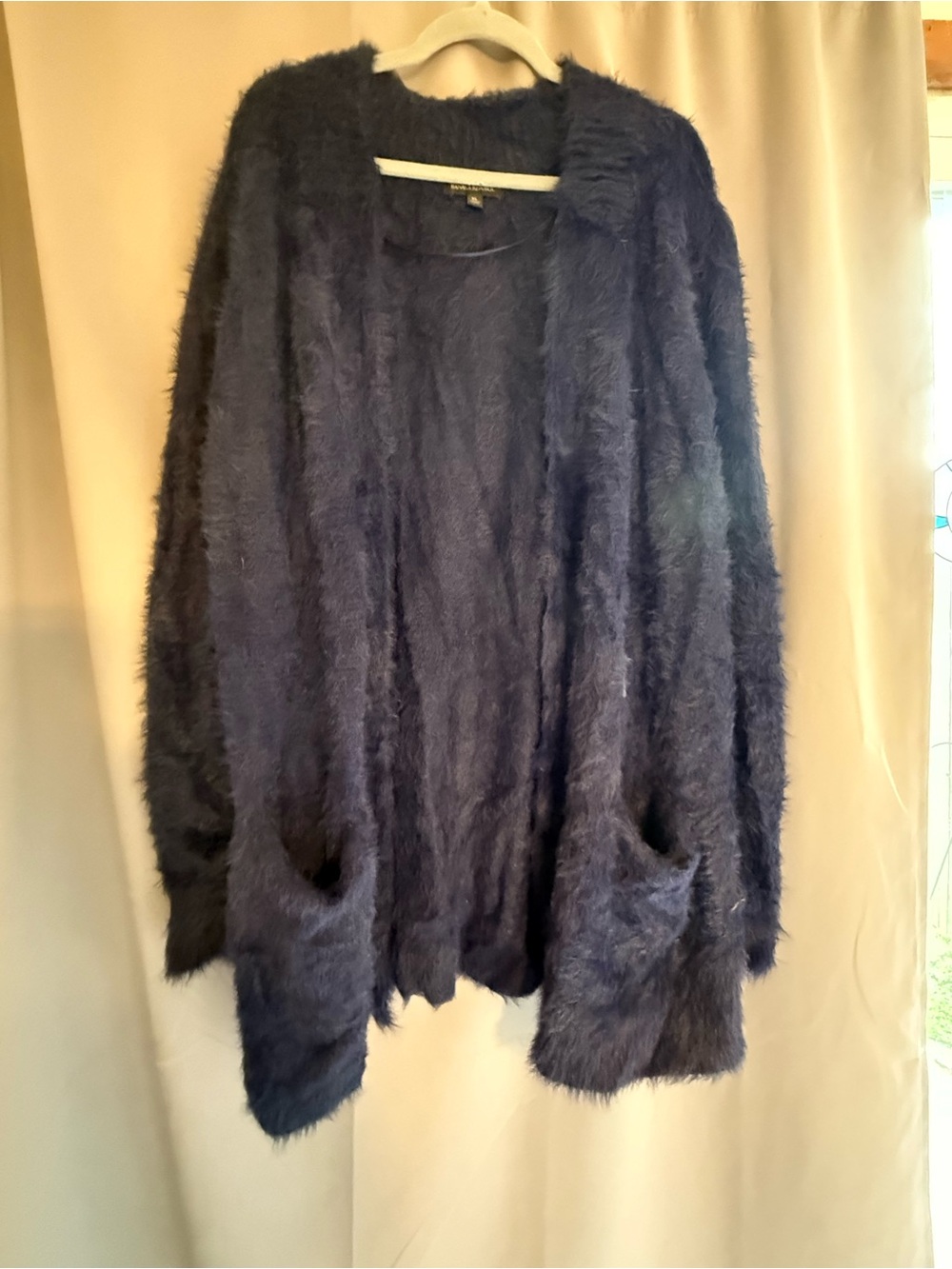 torrid Fuzzy Open-Front Cardigan - Navy
